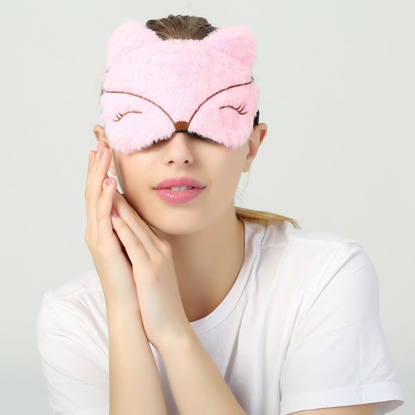 IC Sød sovemaske i plys, sovemaske til rejser, bløde sovemasker i stil 3