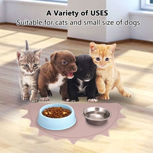 IG Silikonunderlägg for husdjur, bordstablett med opphøyde kanter
