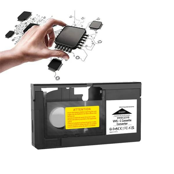Kassettekonverter -C til Adapter til VHSC SVHS-C 8mm Pitch/MiniDV/Hi8