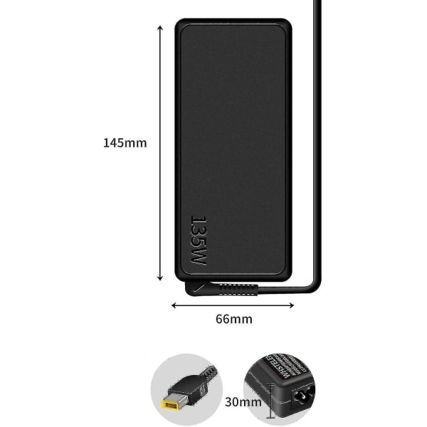 135W oplader kompatibel med Lenovo Ideapad Y700-15