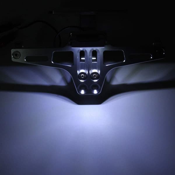 IC Justerbar Aluminium Motorcykel Nummerpladeholder
