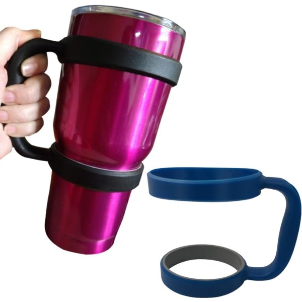 IC 3-pack 30 oz tumlarhandtag, mugghandtag eller mugghållare - sort, rosa, blå