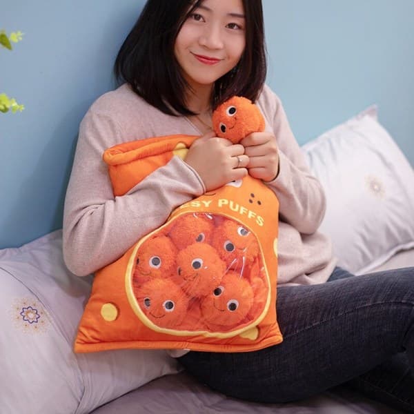 IC 9 stk En pose Cheesy Puffs Legetøjs Snack Plys Puff Legetøj -1
