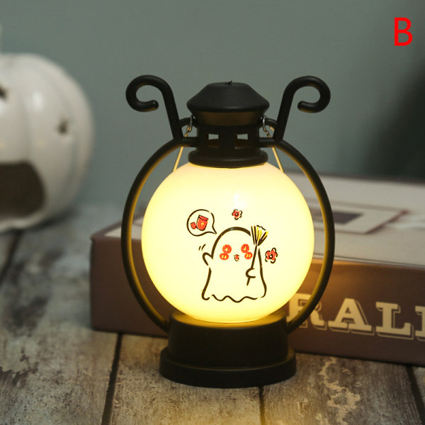 IC Ny Halloween Lantern LED elektronisk lyslampa Portable Pumpk B