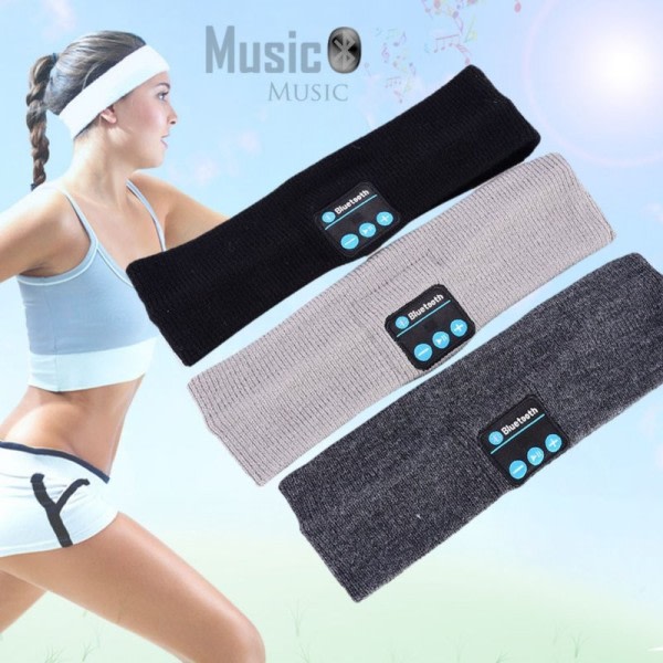 Sömnhörlurar - Bluetooth-pannband med mikrofon Svart