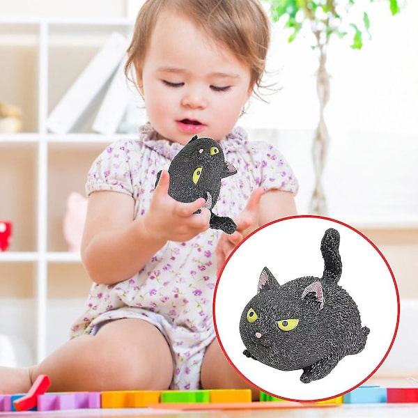 4 st Nyp Arg Katt Söt Djurleksak Kattformad Squeeze Stress Relief Ball Dekompressionsartefakt Vent Leksak Squeeze Djurleksaker Barnpresent