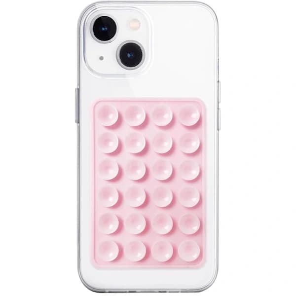 Sugekopp Silikon Selvklebende Mobilholder - Rosa