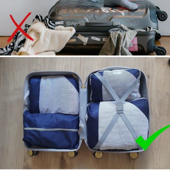 Kompression-packväskor 4-pack, 60 % platsbesparande reseorganisatör med kompressionsdragkedja och nätlock för resväska, marinblå