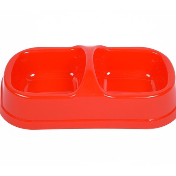 IC Candy Color fyrkantig hundskål for husdjur (rød)