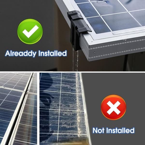 24 stk. solpanel drænclips 30 mm, fotovoltaisk panel slam drænclips PV modul rengøringsclips til vanddræning