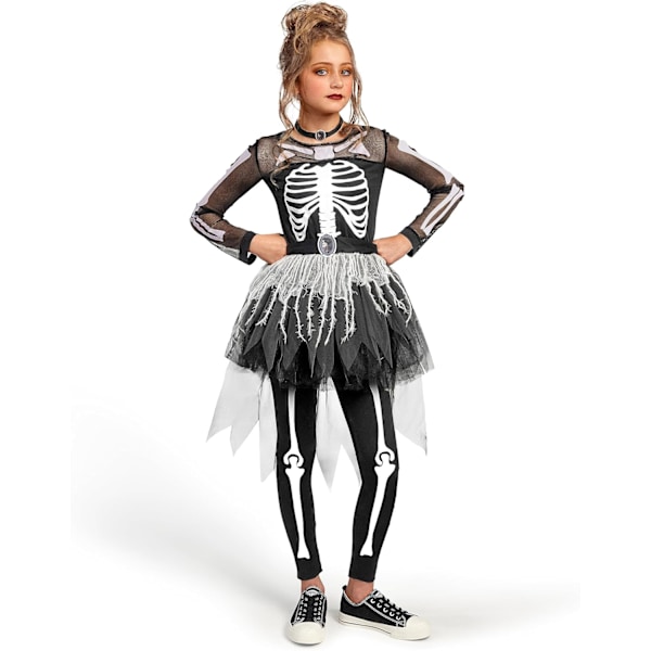 Skeleton costume for girls, ghostly, skeleton, tutu dress for girls, halloween costume, role play, cosplay party