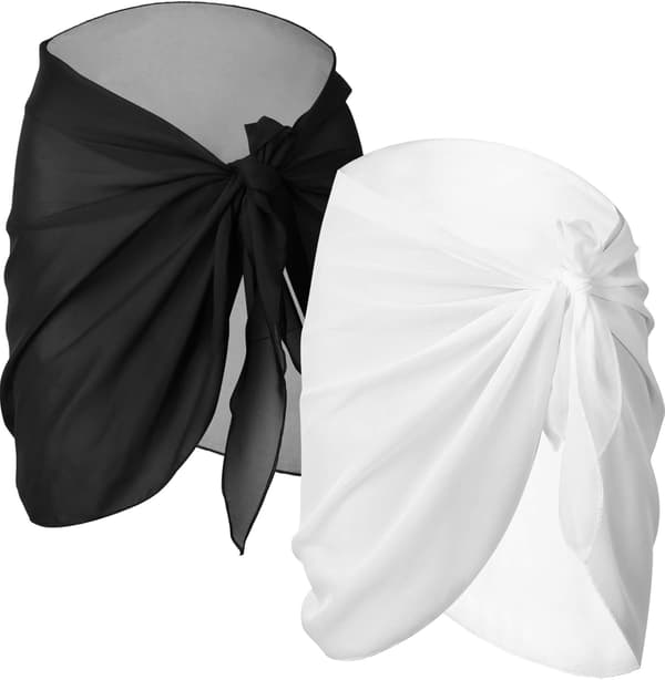2 stk. Strand Sarong Cover Up Chiffon Badedrakt