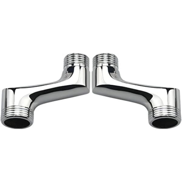 Brusearmbuefitting, messing reduktionsfitting, justerbar drejearm, vægarmbuefitting, offset fitting 1/2 3/4, krom A