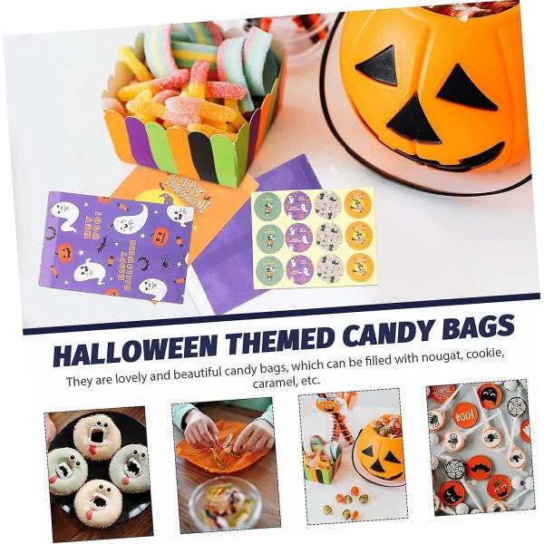 IC 48st Godispåsar Halloween Presentpåsar Snacks Påsar Fest