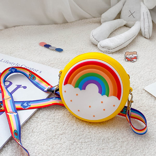 IC Söt Rainbow Mini Purse Toddler Crossbody Skulder Messenger Bag