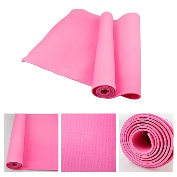 Yogamåtte / yogamåtte - Træningsmåtte - 6mm - 173cm * 61cm Sort Sort Svart