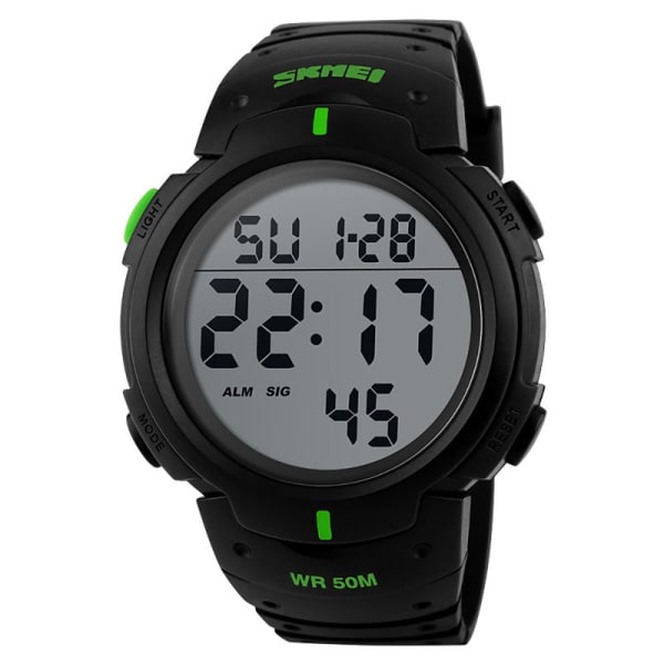 IC Digital Herrklocka Vattentät LED-Bakgrundsbelysning Armbandsur