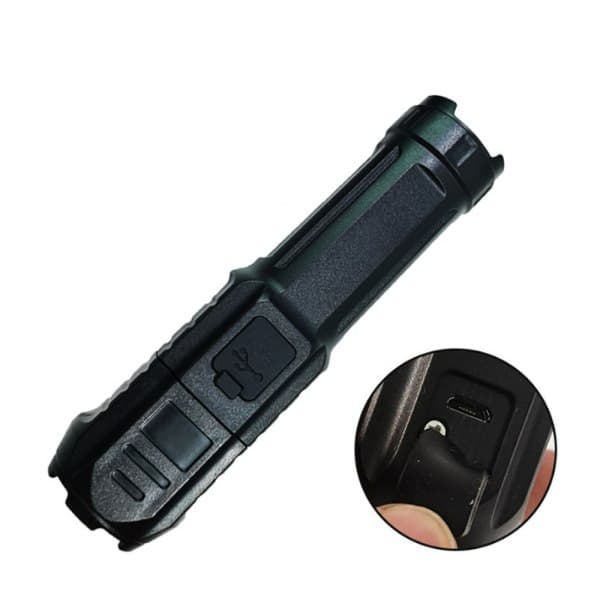 IC Teleskooppinen zoom-taskulamppu USB-lataus kompakti kannettava