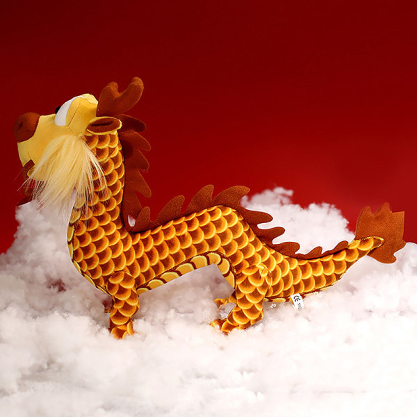 IC 40CM 2024 Kinesiska Nyåret Draken Maskot Plyschleksakspresent F Gul
