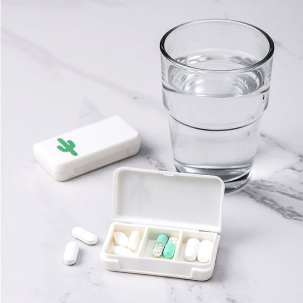 IC 3-Ruts Mini Pillerask Plast Rese Medicinask Söt Liten Tablett Piller Förvaring Organizer Ask Hållare Behållare Dispenser Ask
