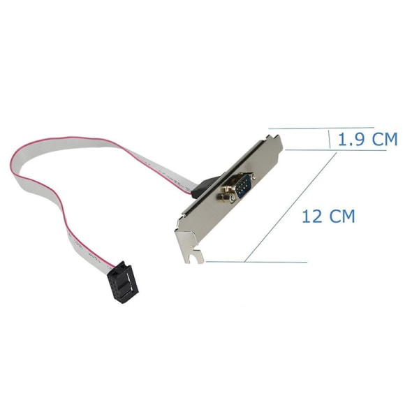 IC Seriell 9-polet DB9 RS232 Moderkort Com Port Ribbon Kabel Forbindelse