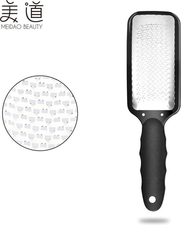 ShaveSkin - Hårdhudsfjerner - Rustfrit stål - Fodfil - Hårdhudsraster - Metallisk - Sort - 270 mm