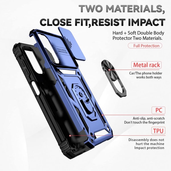 IC Galaxy A14 5G-etui, Samsung Galaxy A14 5G-etui, med skærmbeskytter og cover, [Militærklasse] 16ft.Samsung A14 5G
