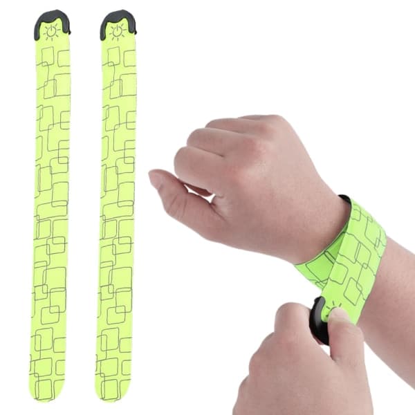 IG LED-armbånd til løb (2-pak), USB-opladeligt reflekterende grønt