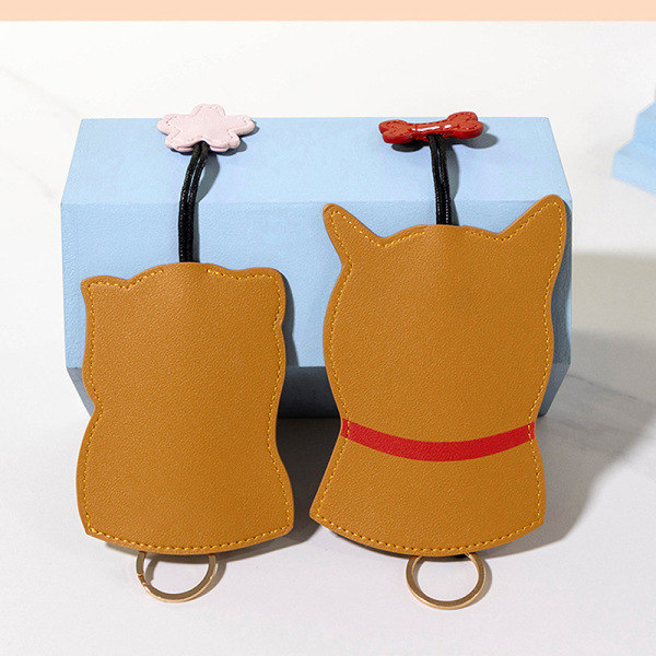 IC Creative Läder Shiba Inu Bilnyckelfodral Case Hund Hushåll K A1
