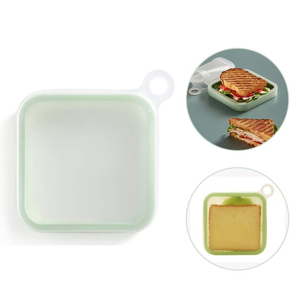 IC Sandwich Toast Bento Box Mikrovågsserviser Återanvändbar kisel
