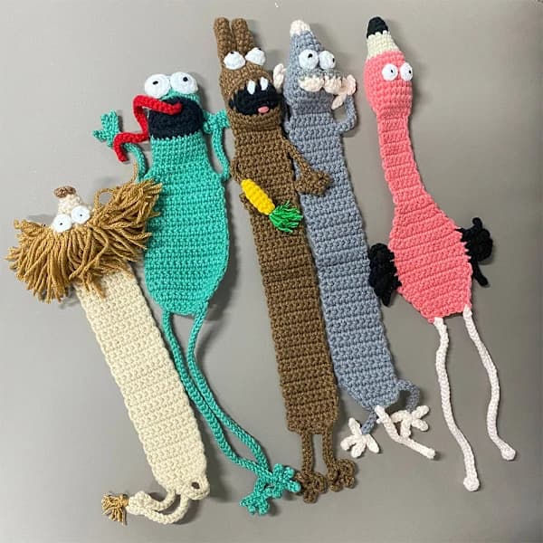 Crocheted Dachshund Bookmark Reusable Simple Bookmark Gift for Book Lovers gray mouse gray mouse