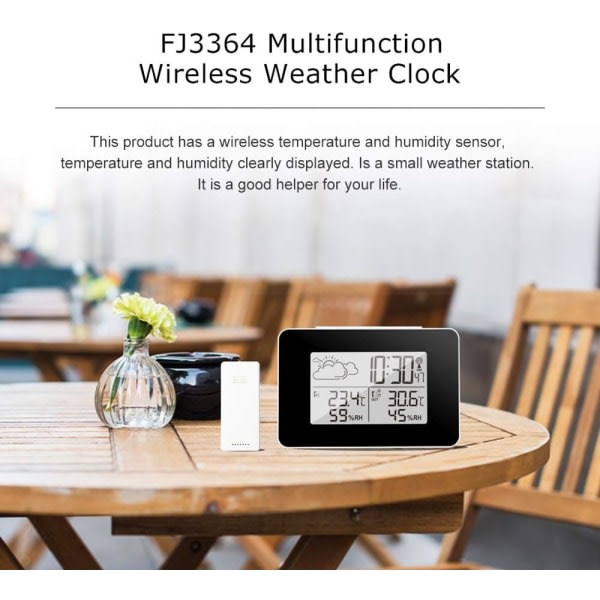 Trådlös digital väderstation för inomhus och utomhus väderprognos Termometer Sensor Hygrometer