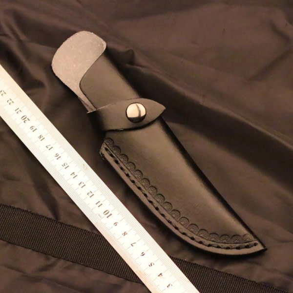 Knivslida i Läder 22 cm med Bältesfäste Svart One Size