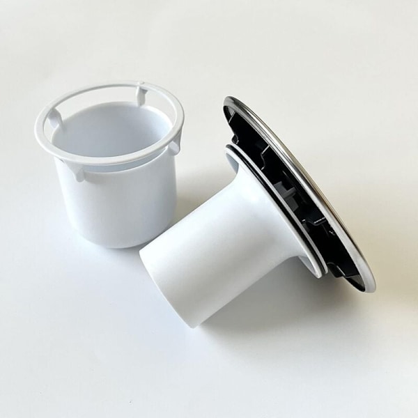 Duschbrunnsil, 90 mm Högflödes Duschplugg, Duschkar Plugghålsil, Kromfinish Duschbrunnsil, DEBUNS
