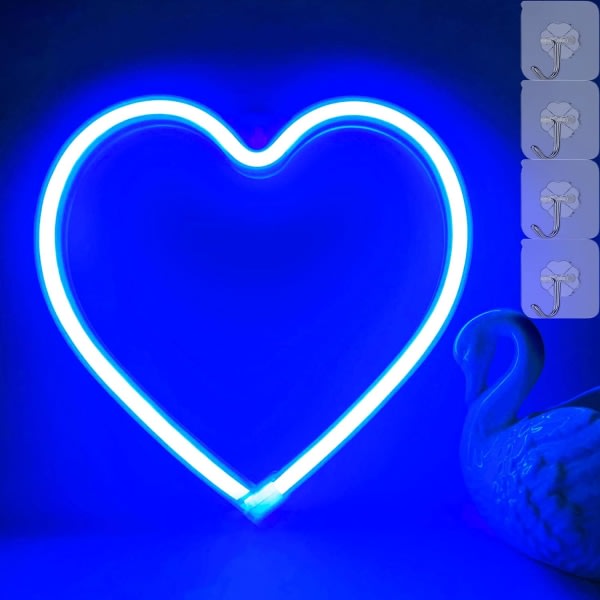 IC Neon Hjärtljus Rosa Hjärta Neonskylt Hjärta Led Ljus, Led Hjärtlampa Hjärtdekorationer för hemmet, Hängande hjärta Presentatör Hjärta Väggdekor