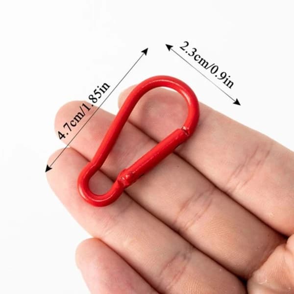Keychain Bag Hanging Buckle Keychain U Disk Pendant Mountaineering Buckle DIY X red red