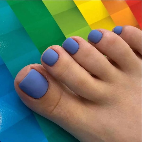 IG Tånageltips, 120 ST 12 Storlek Manikyr Fake Toe Nails French Blue