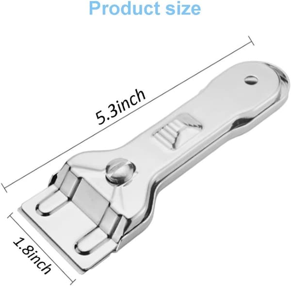 Cleaning Scraper - 5 - Replacement Blades - Scraper - Stainless - Steel - Range Hoods - Ceramic Hob - Suitable - Glass Ceramic - Induction Hobs