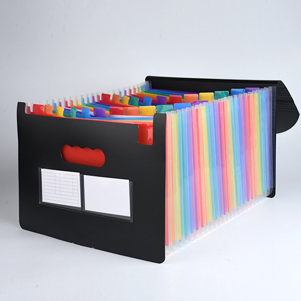 A4 Executive Mappe, Sort, 24 Rum, Filorganisator til Forretning & Konference