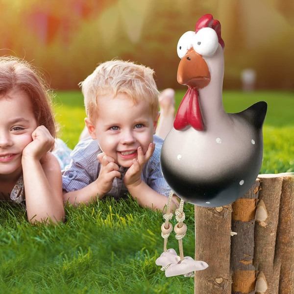 IC Harts prydnad hængende fod Kyllinggård Statue Silly Chicken