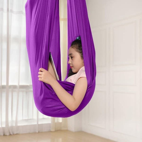 Børnesvinghængekøje, indendørs gynge Resilient Cuddle Hammock Lilla