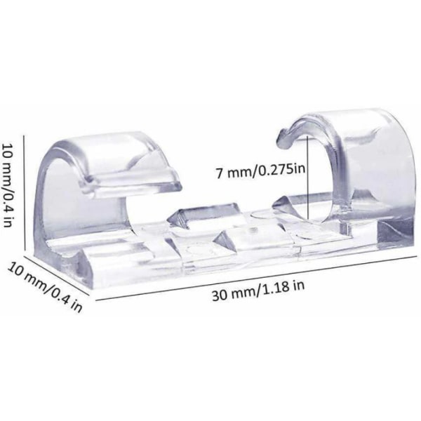 IC Kabelhållare Smart - Genomskinliga och Självhäftande CNMR 40 Pack