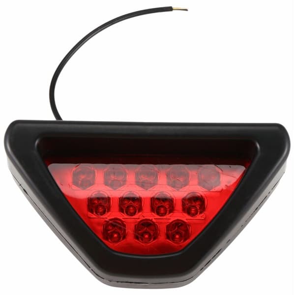 F1 Stil 12 LED Bakre Bremselys Tredje Strobe Rød Linse DRL Tåkelys