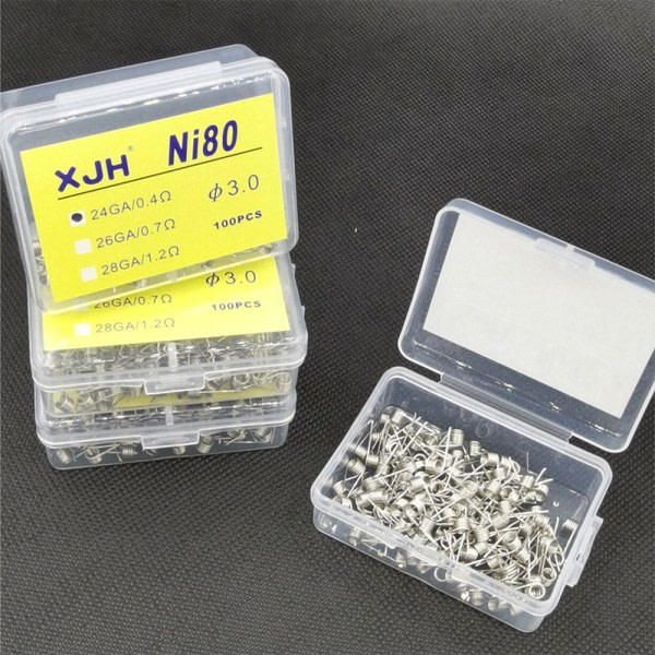 IC 100 st Ni80 Twisted Fused Hive Clapton Coils Förberedda Wrap Alien A3