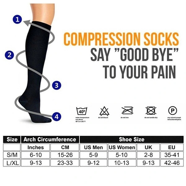 Compression Socks: Increase Circulation, Relieve Pain, Unisex Beige S S S