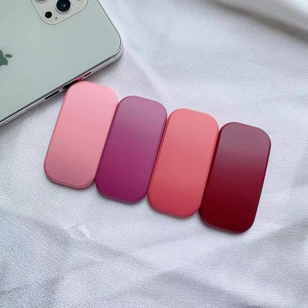 Värillinen spraymaalattu macaron-värinen läpinäkyvä push-pull-kiinnike, litteä tukikiinnike, yksivärinen puhelinteline läpinäkyvä Push pull -kiinnike transparent Push pull bracket