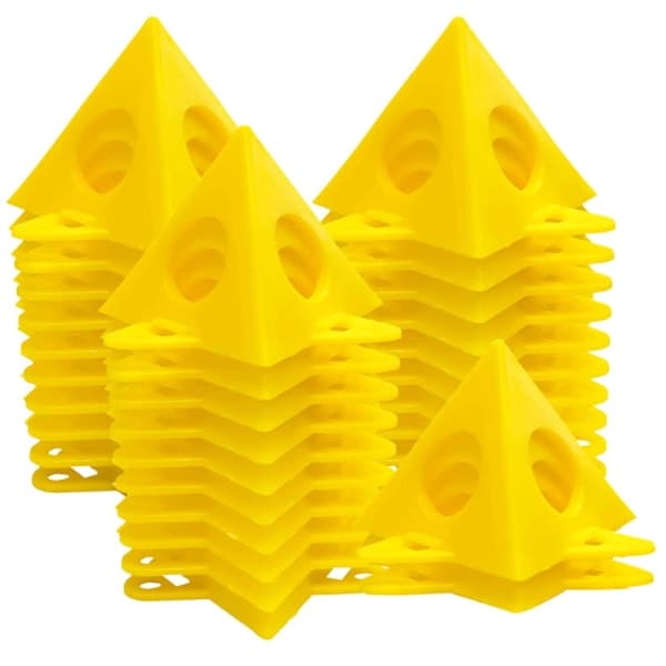 IC 10 stk Mini Kjegle Malerstativ Pyramidesett Malers Pyramider Gul 10 stk