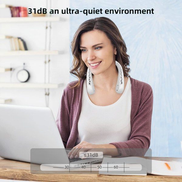 IC Bladiton Halsfläkt, Latautuva Handsfree Kannettava Halsfläkt