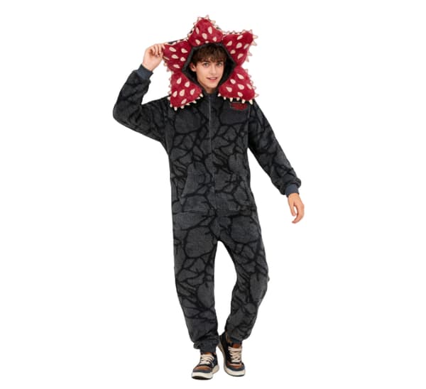 Demogorgon Kostym Onesie - Stranger Things Fleece Pyjamas, Varma Halloween Jul Sovkläder Children's size L (140-150cm)