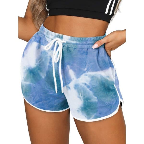IC Naisten Treenishortsit Taskuilla Tie Dye Athletic Shorts